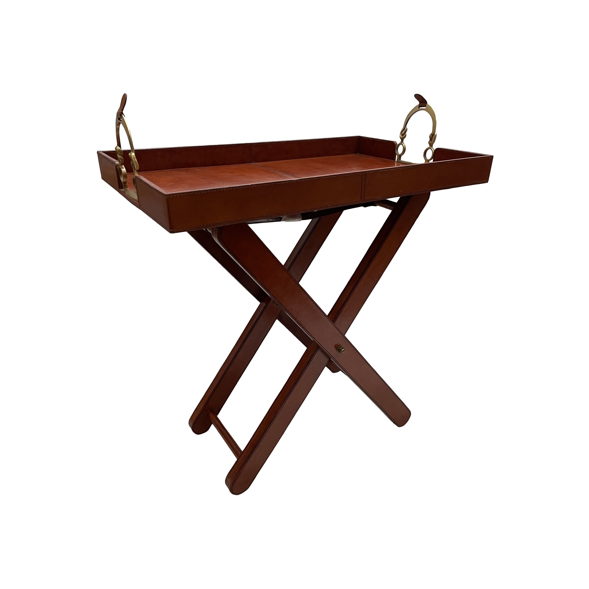 Rectangle Tray On Stand With Stirrups Handles (Available in 3 Colors)