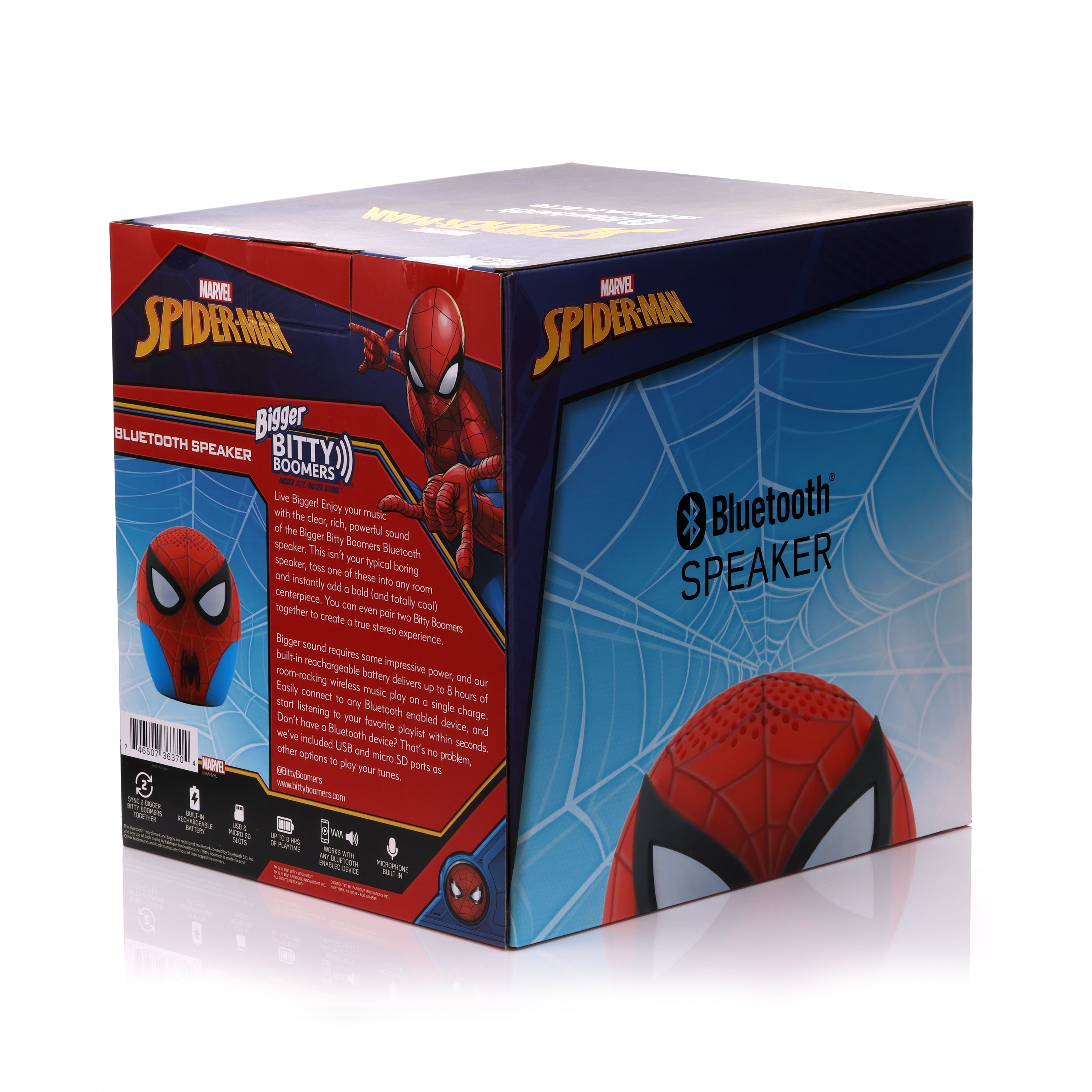 Marvel Bigger Bitty Boomers Spider-Man 8" Bluetooth Speaker
