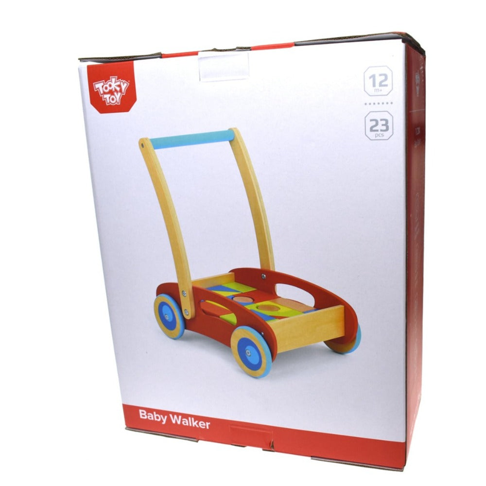 Toddlers Baby Walker With Blocks Play Set