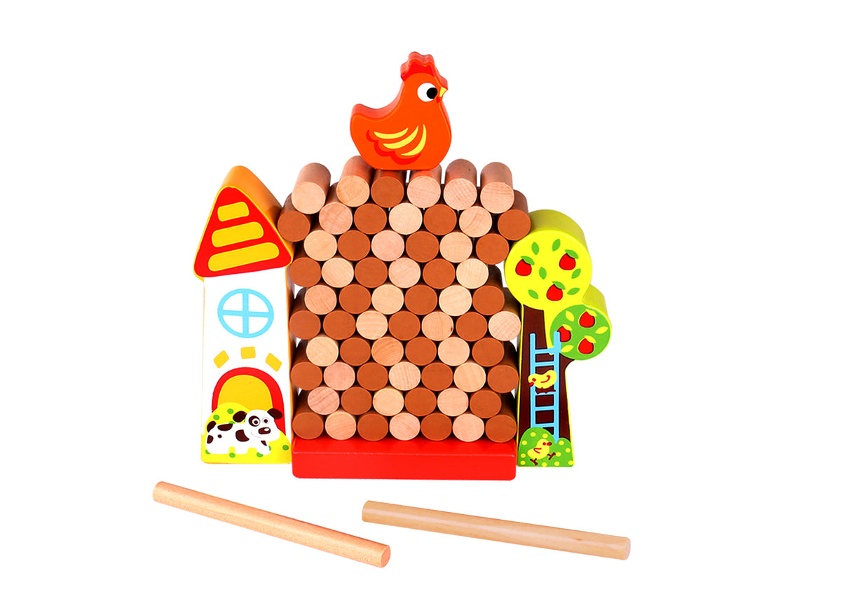 Jenga Wooden Farm Game
