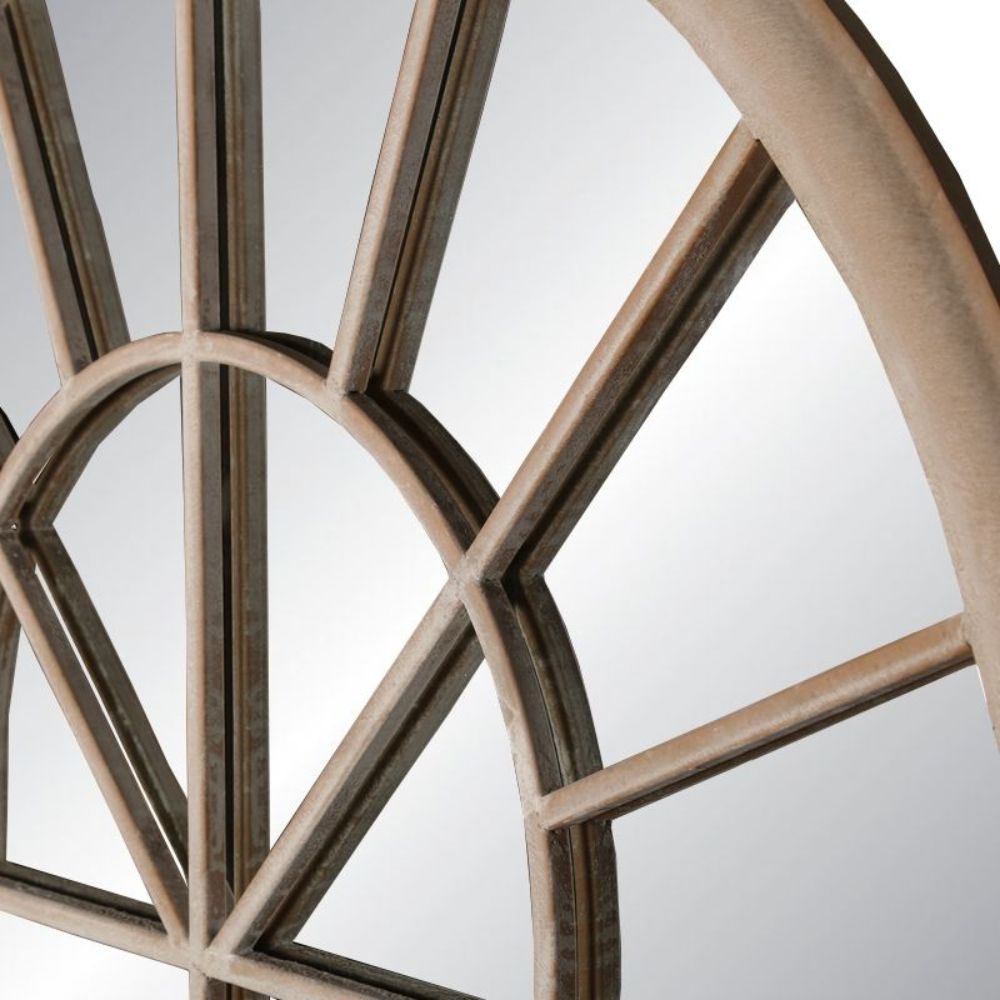 Arched Rectangle Metal Frame Mirror