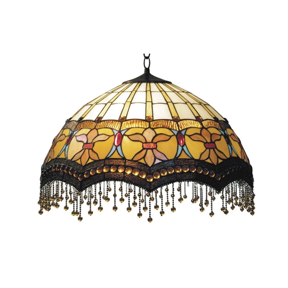Madonna Tiffany Style Beaded Hanging Lamp