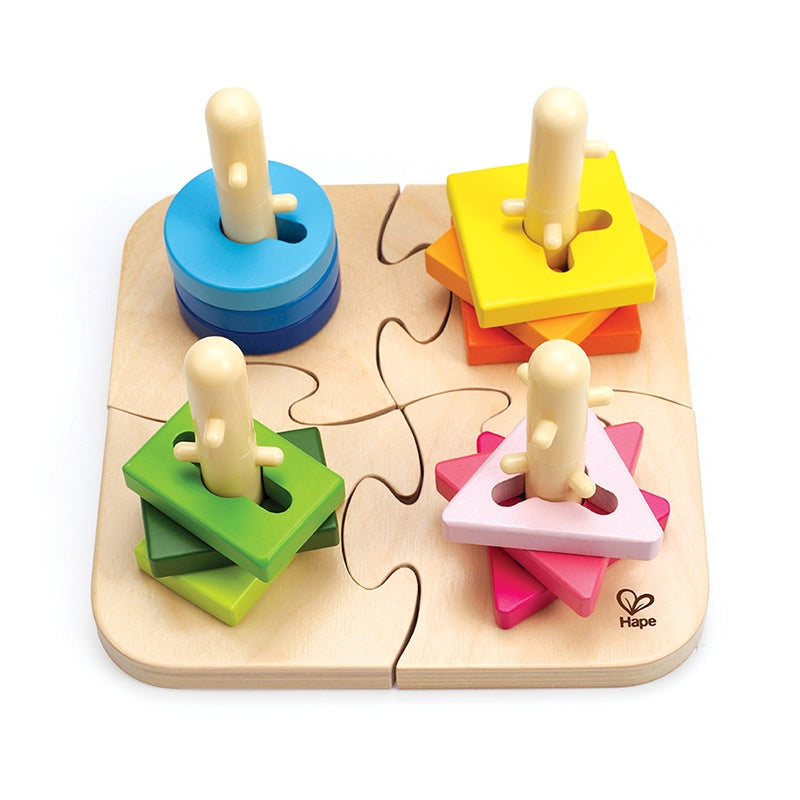 Hape Kid's Creative Peg Wooden Puzzle