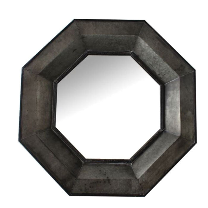 Octagonal Outdoor Metal Mirror 92cms