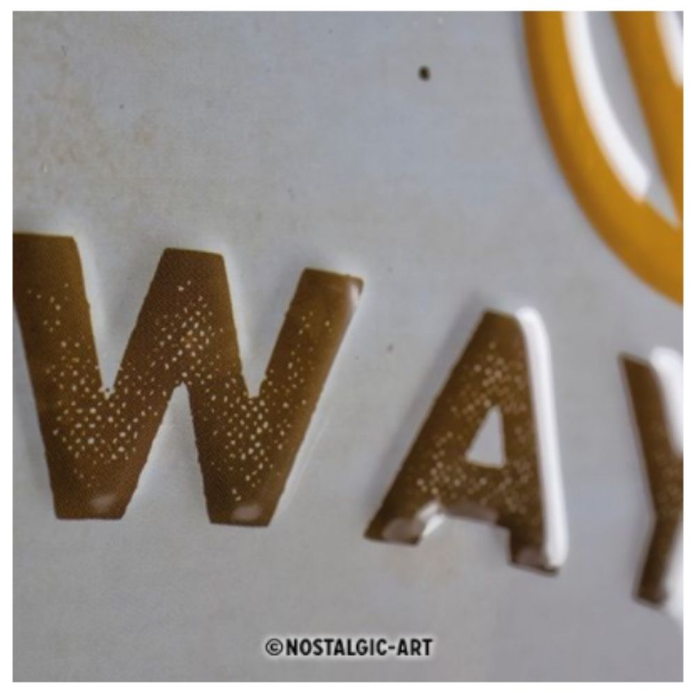 VW Bulli Let's Get Away Metal Sign