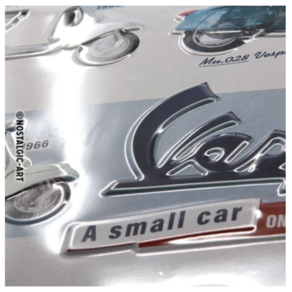 Vespa Model Chart Metal Sign