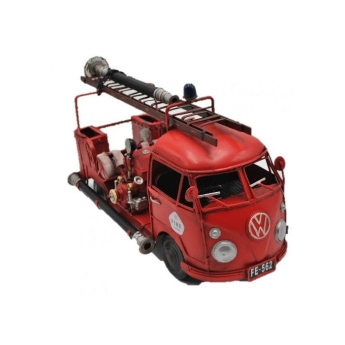 VW 1956 1st Metal Fire Truck Decor