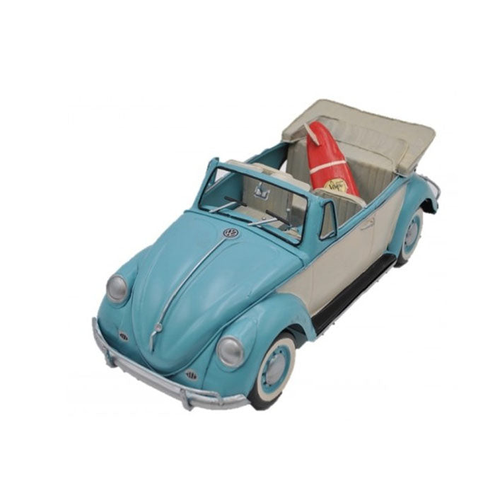 Volkswagen Beetle with Surfboard 34cm Decor