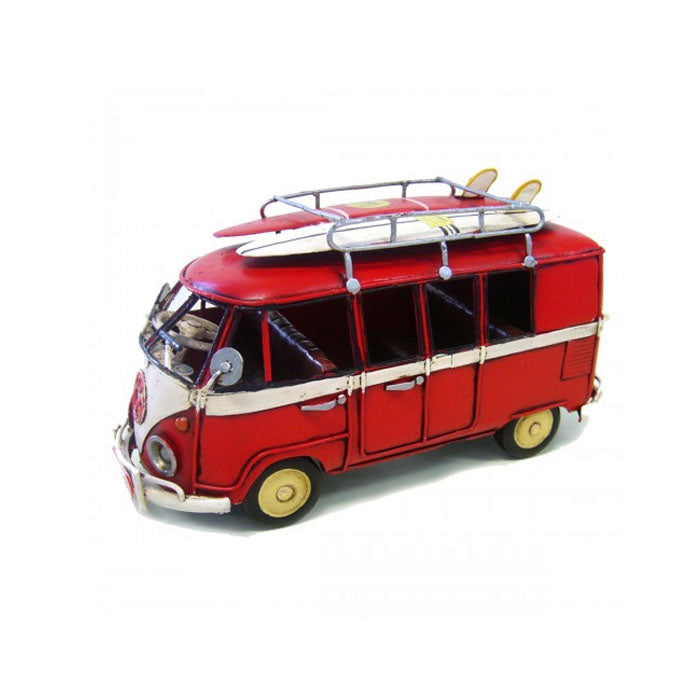 VW Kombi Van with 2 Surfboards Decor 20cms (Available in 3 Colors)
