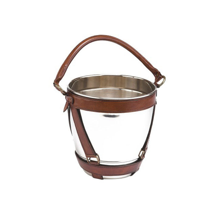 Ice Bucket With Leather Handle (Available in 2 Colors)