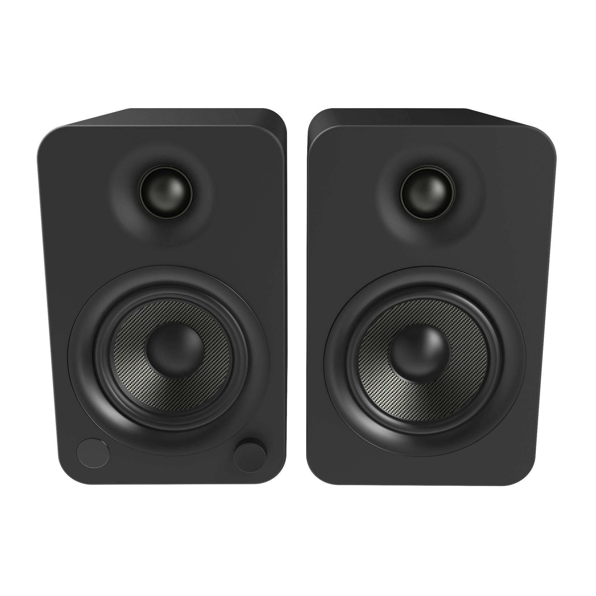 Kanto YU4 140W Powered Bookshelf Bluetooth Speakers With Phono Preamp - Pair, Matte Black