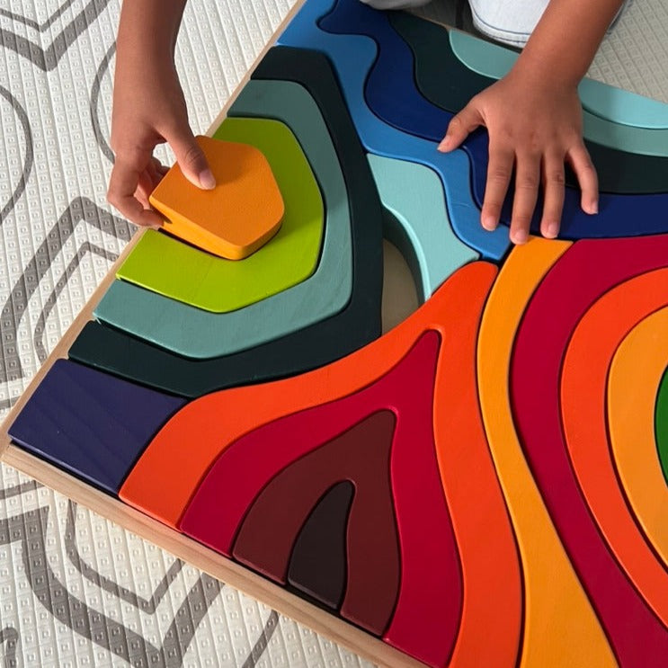 Abstract Shapes 23 Pcs Wooden Building Set