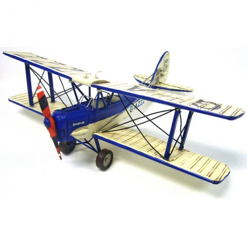 1931 Tiger Moth 50cm Metal Biplane Decor (Available In 2 Colors)