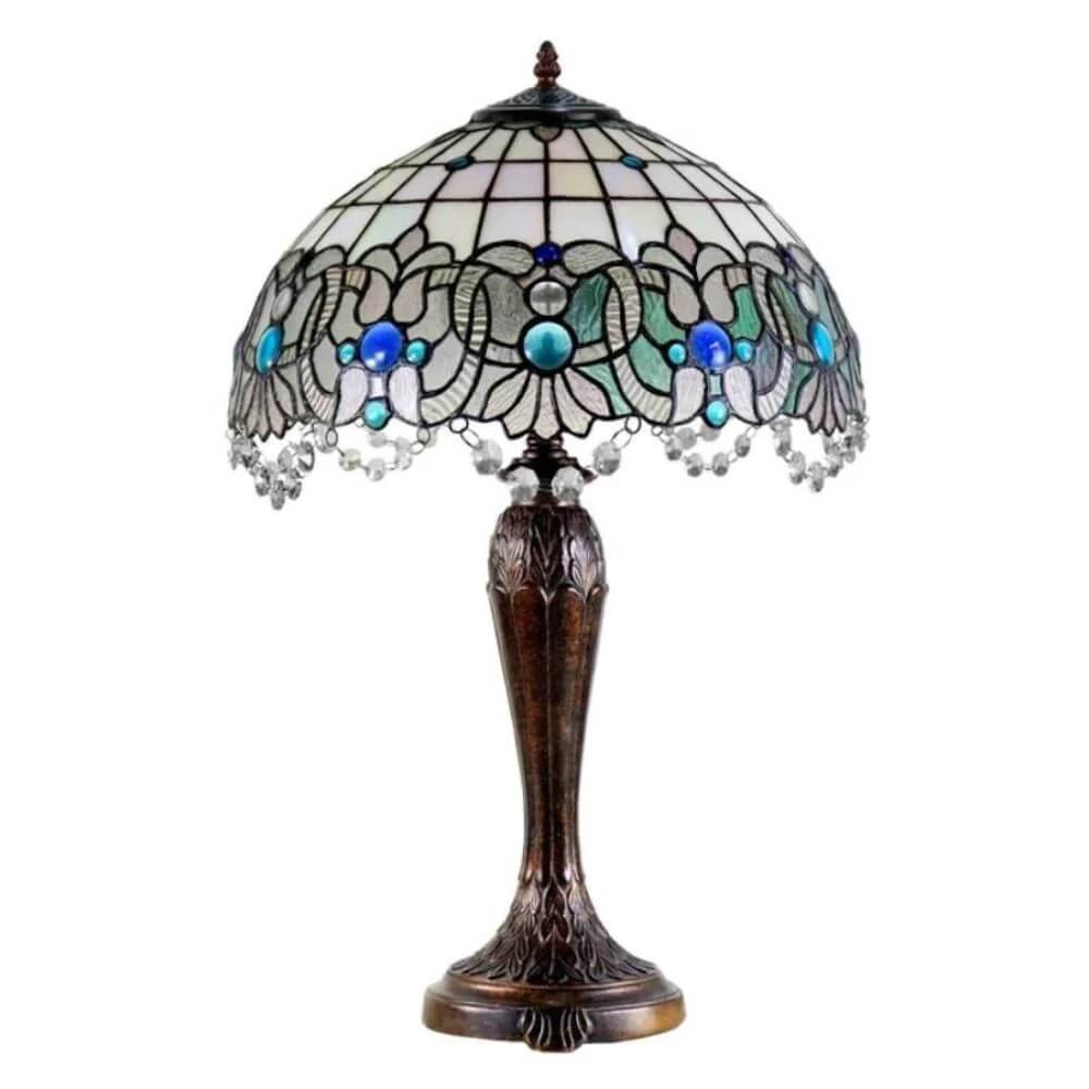Beaded Ornament Tiffany Stained Glass Table Lamp (Available in 3 Sizes)