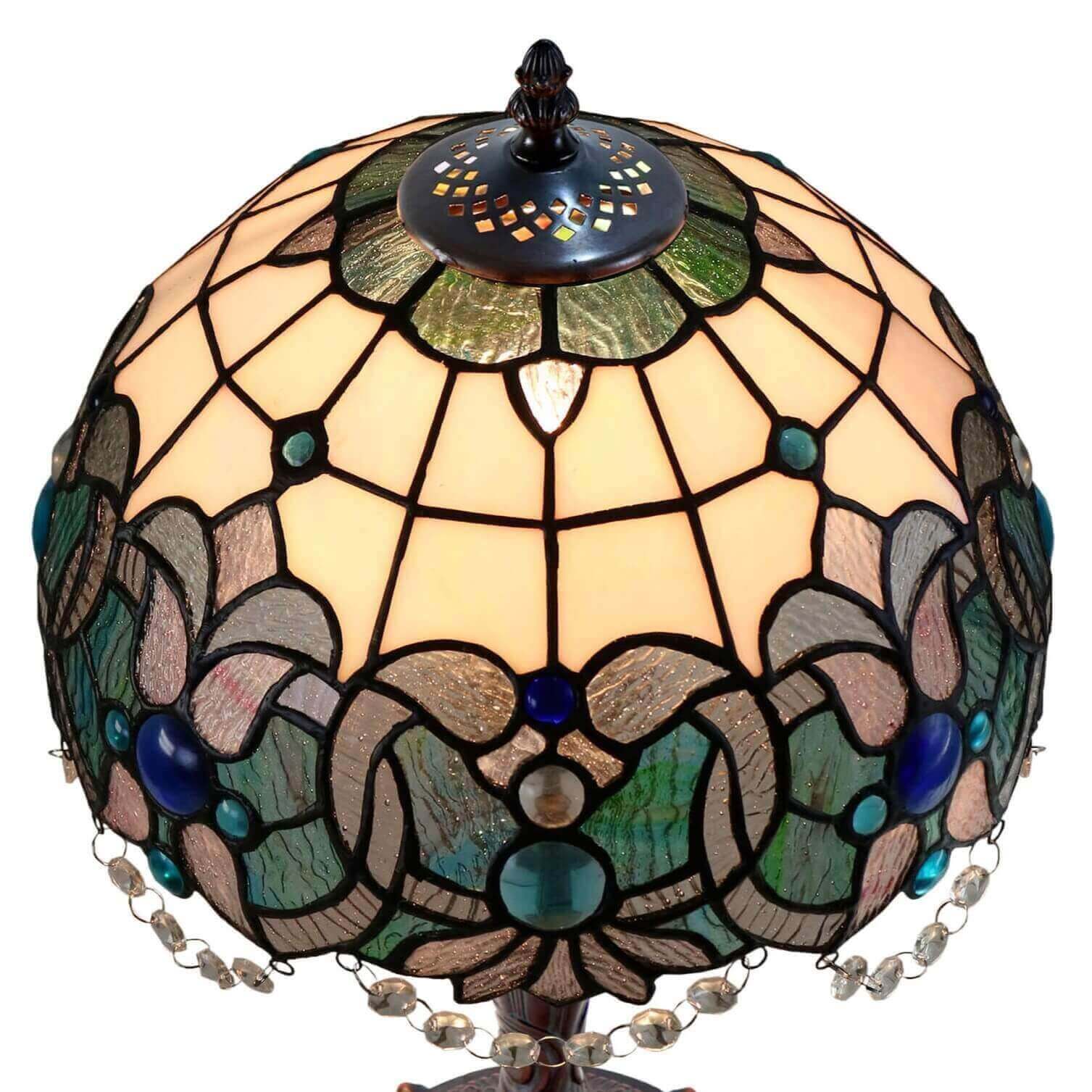 Beaded Ornament Tiffany Stained Glass Table Lamp (Available in 3 Sizes)