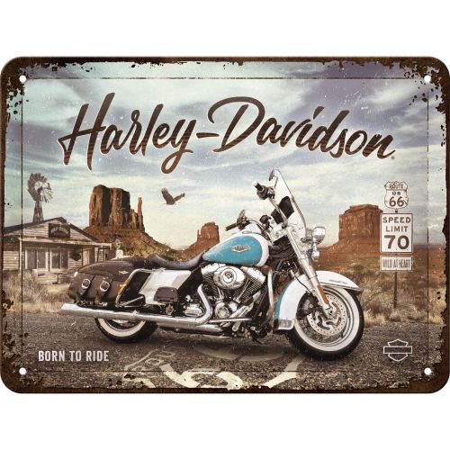 Harley Davidson Route 66 Road King Metal Sign (Available in 2 Sizes)
