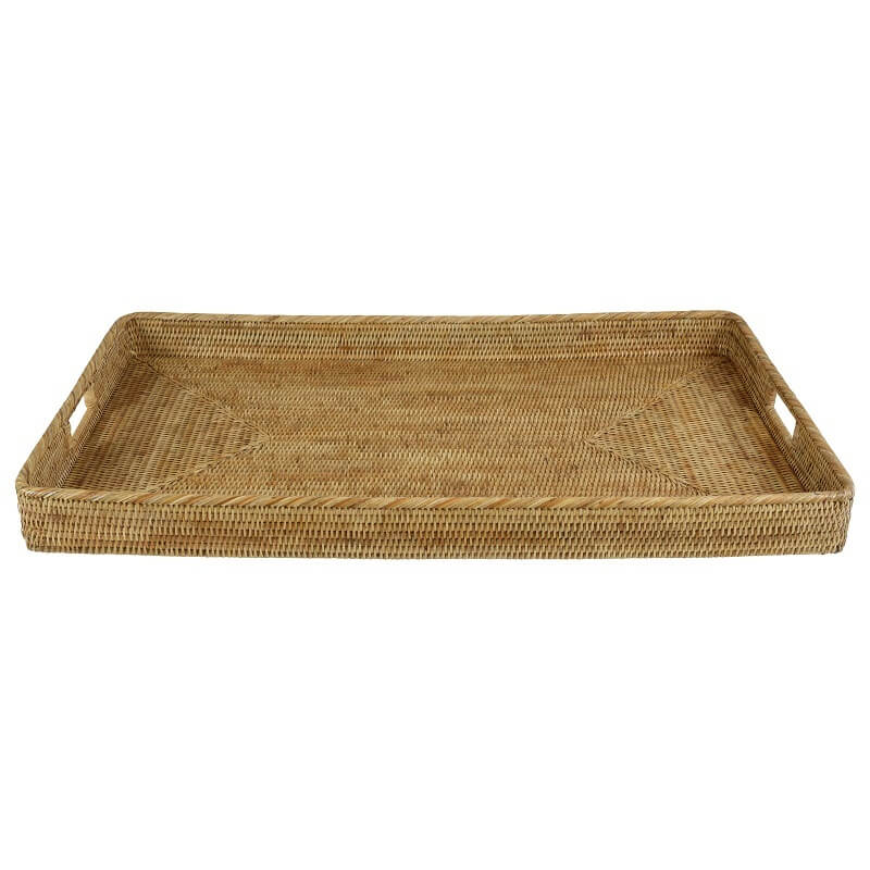 Multipurpose Rattan Serving Tray - Rectangle (Available in 3 Sizes)