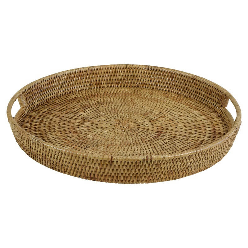 Multipurpose Rattan Serving Tray - Round (Available in 2 Sizes)
