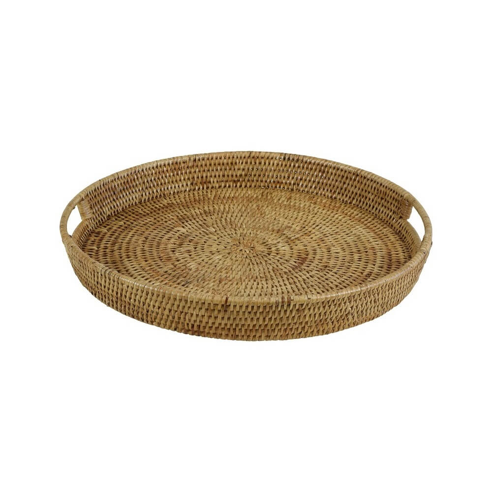 Multipurpose Rattan Serving Tray - Round (Available in 2 Sizes)