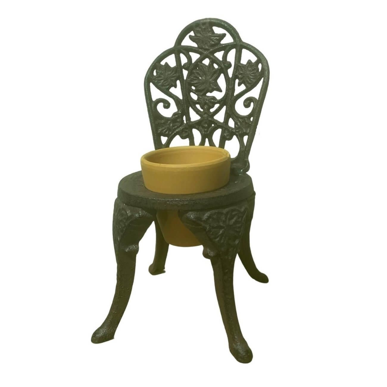 Outdoor Cast Iron Chair Planter (Available in 2 Sizes)