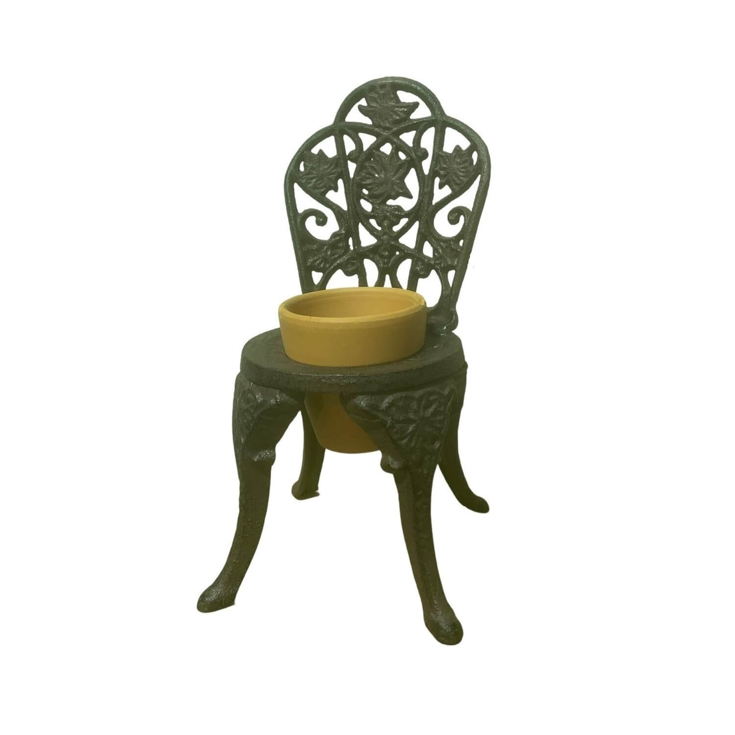Outdoor Cast Iron Chair Planter (Available in 2 Sizes)
