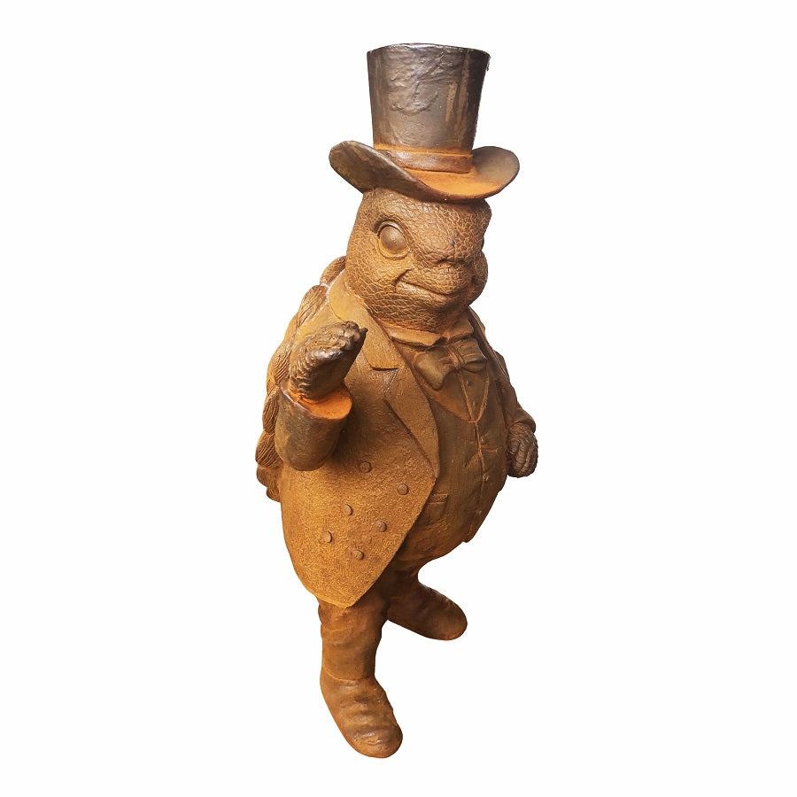 Outdoor Cast Iron Tortoise in Tuxedo Statue (Available in 2 Sizes)