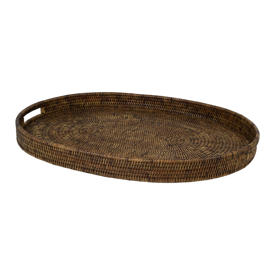 Rattan Plantation Serving Tray - Oval (Available in 2 Sizes)