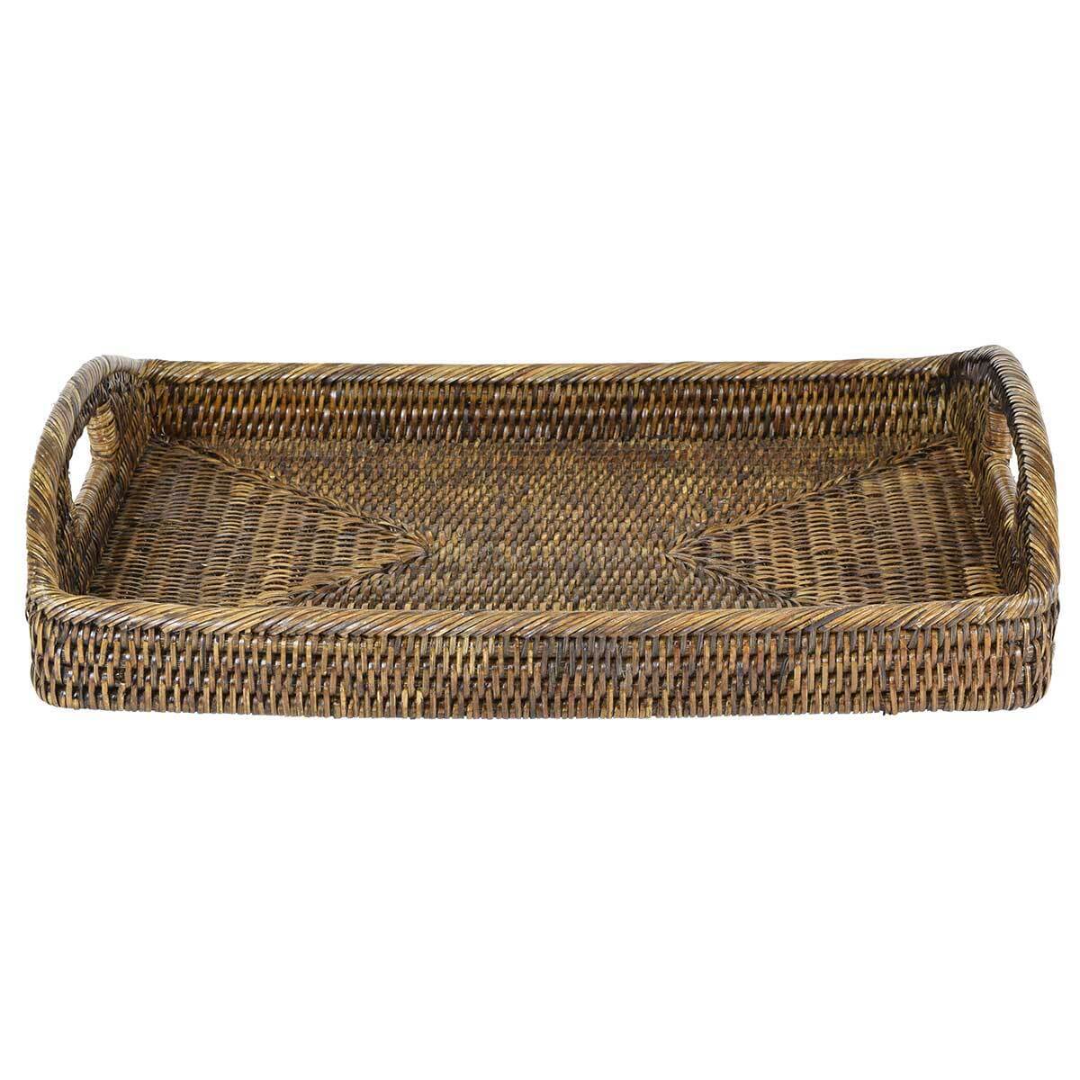 Chic Rattan Plantation Rectangle Serving Tray (Available in 2 Sizes)