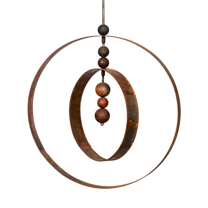 Rustic Round Orb Outdoor Hanging Ornament (available in 2 sizes)