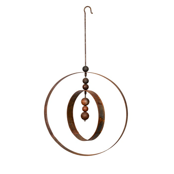 Rustic Round Orb Outdoor Hanging Ornament (available in 2 sizes)