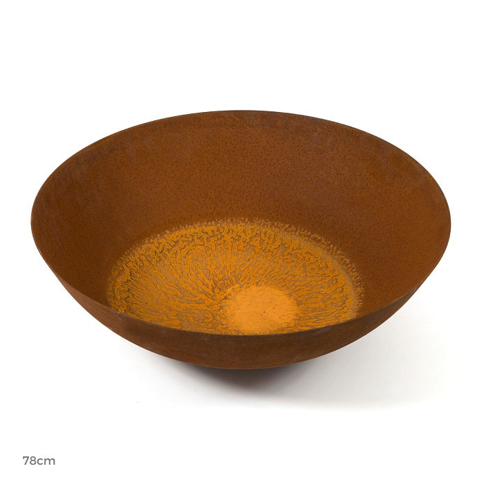 Rusty Outdoor Metal Bowl Fire Pit (Available in 2 Sizes)