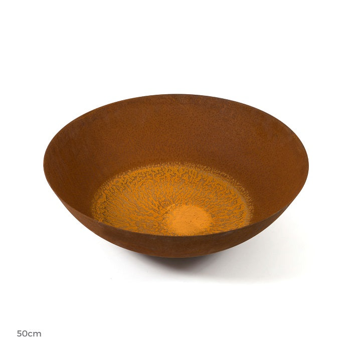 Rusty Outdoor Metal Bowl Fire Pit (Available in 2 Sizes)