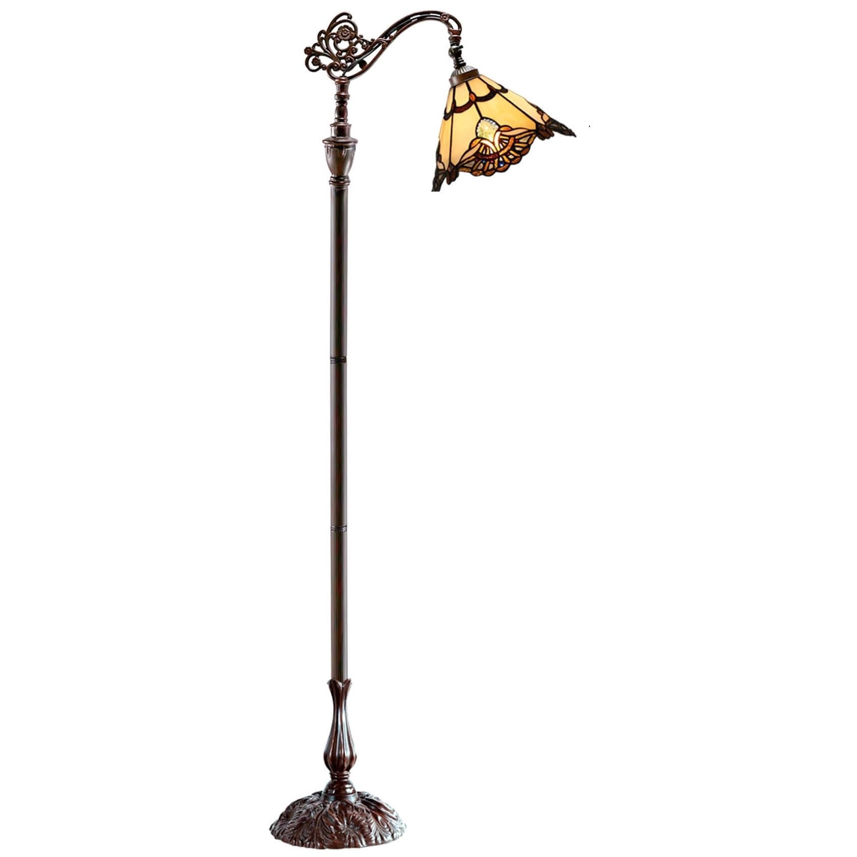 Triangle Aurora Downbridge Tiffany Glass Floor Lamp (Available in 4 Colors)