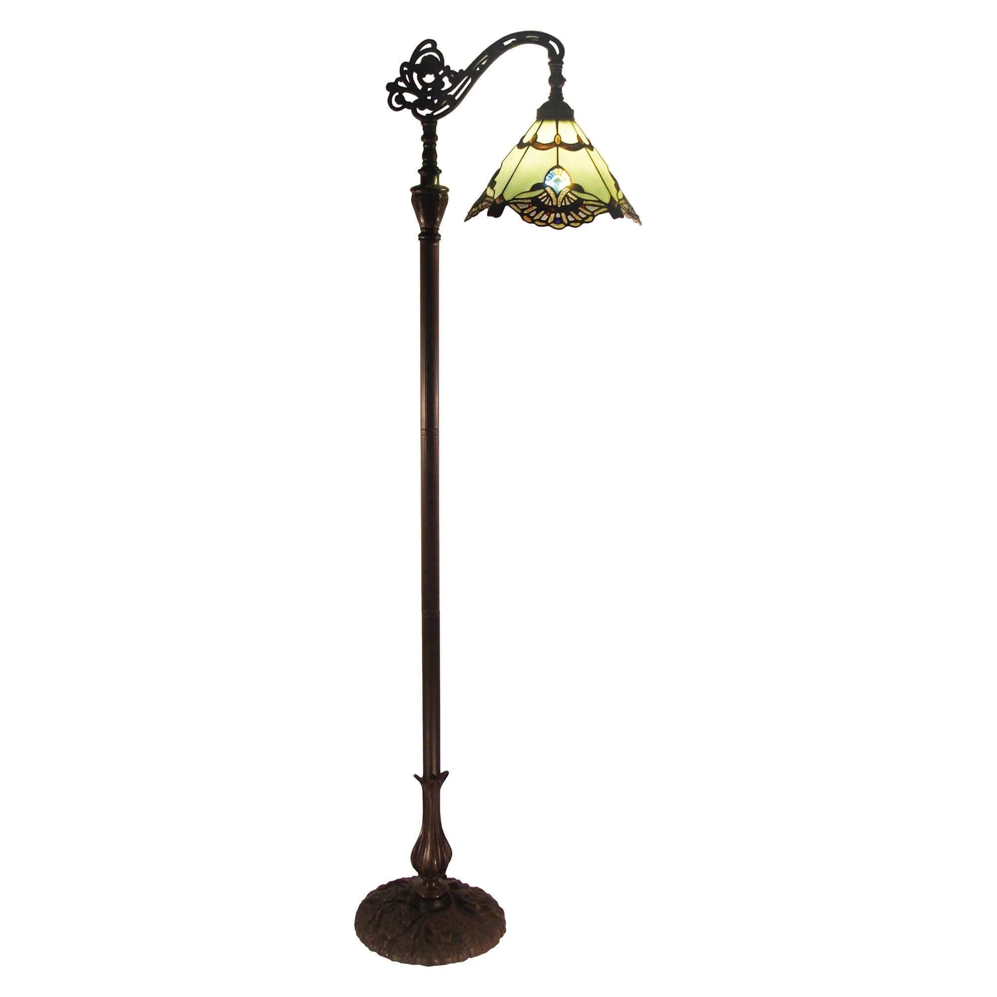 Triangle Aurora Downbridge Tiffany Glass Floor Lamp (Available in 4 Colors)