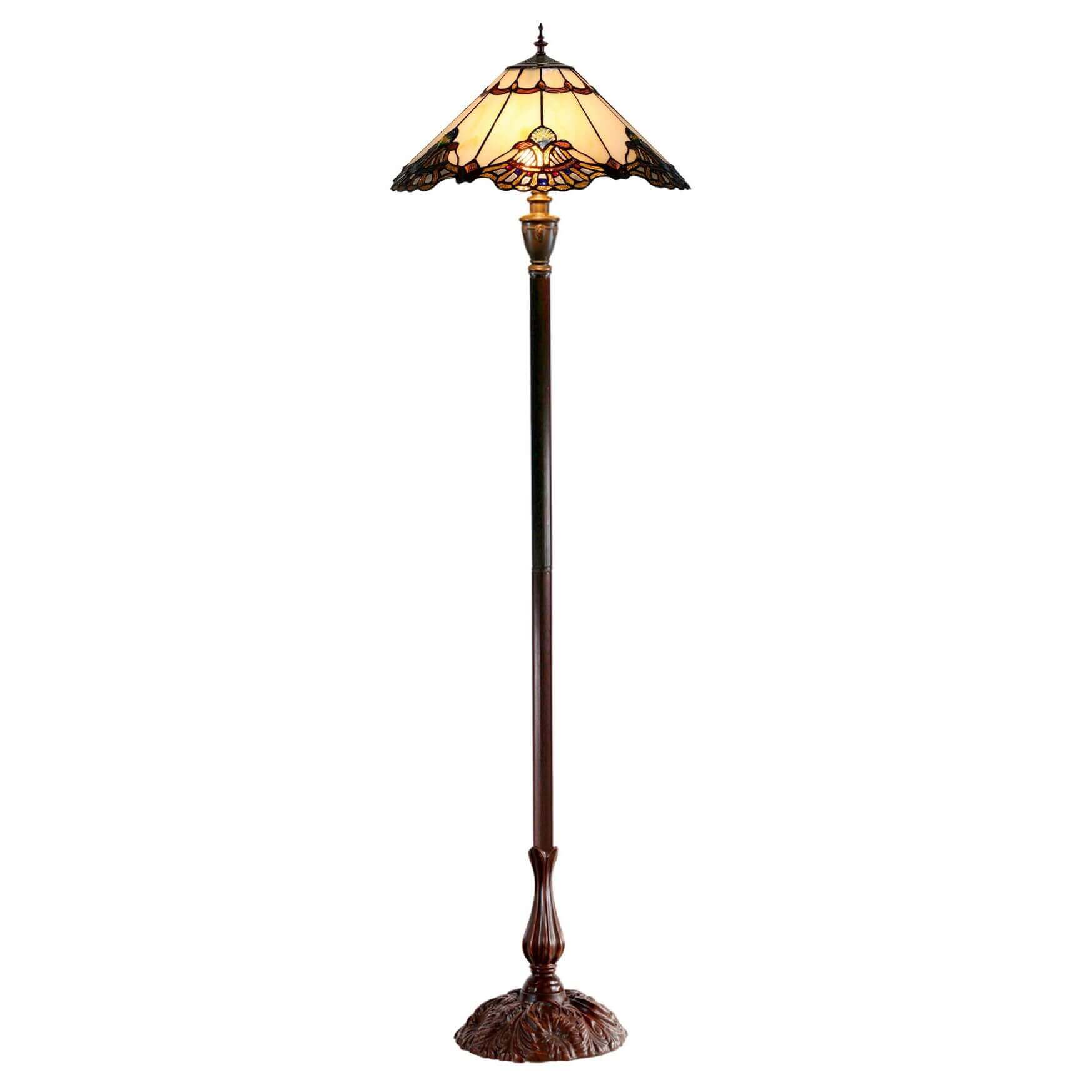 Triangle Aurora Tiffany Glass Floor Lamp (Available in 4 Colors)