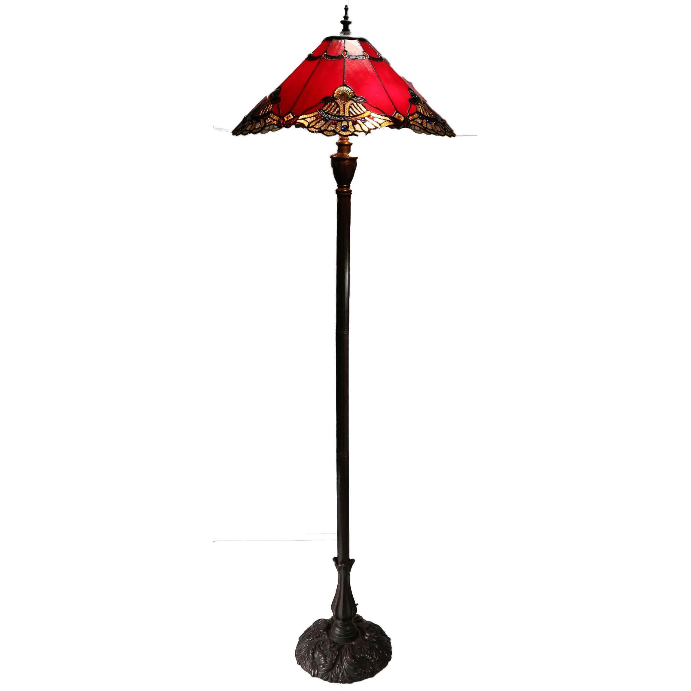 Triangle Aurora Tiffany Glass Floor Lamp (Available in 4 Colors)