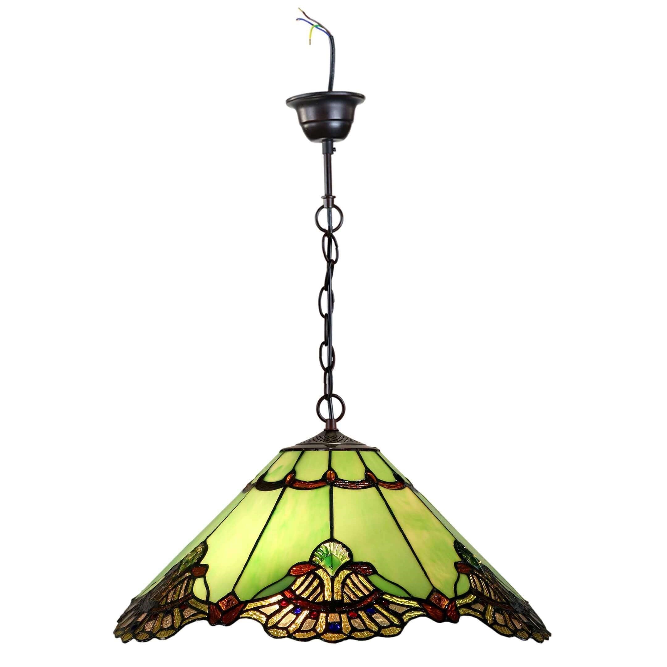 Triangle Aurora Tiffany Glass Hanging Lamp (Available in 4 Colors)