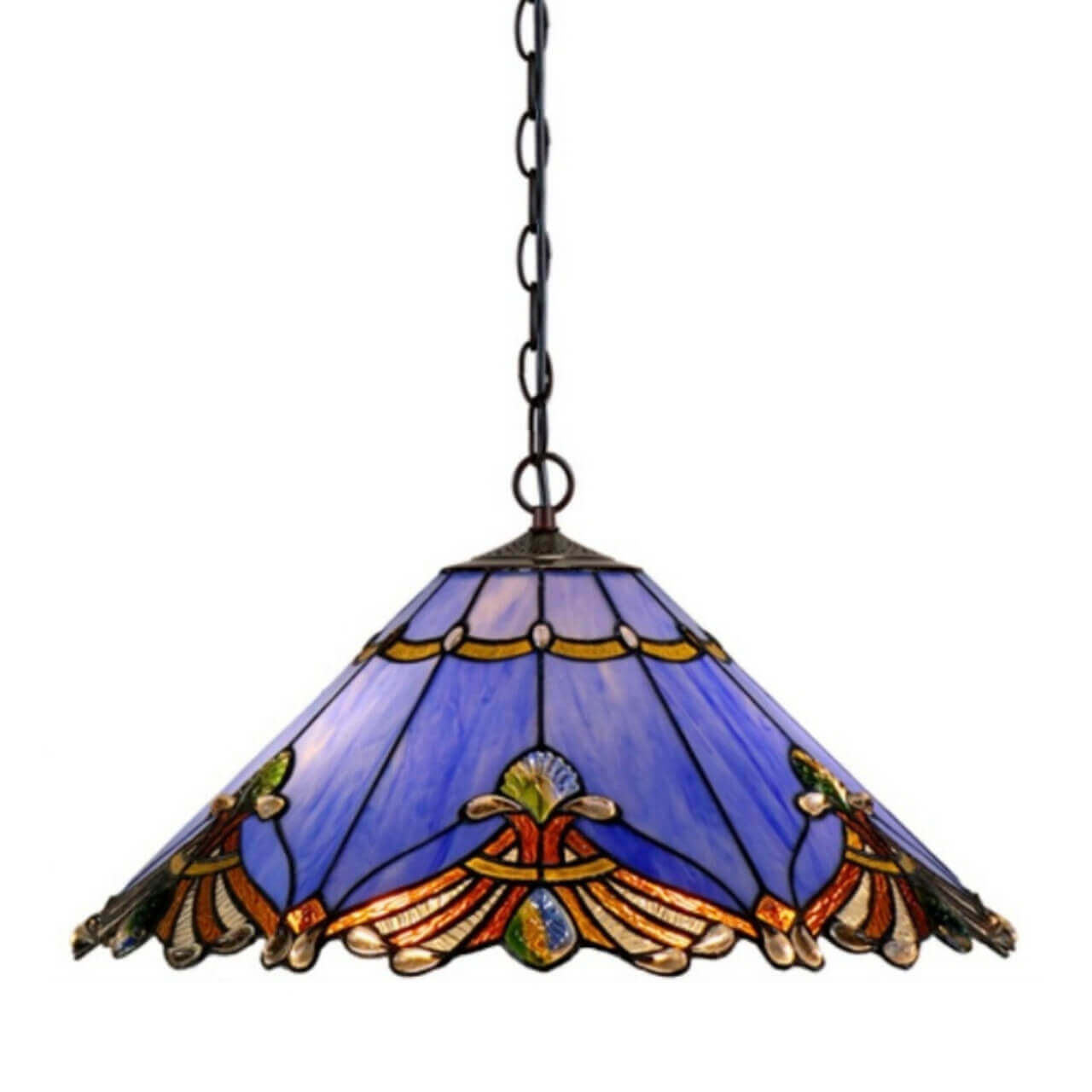 Triangle Aurora Tiffany Glass Hanging Lamp (Available in 4 Colors)