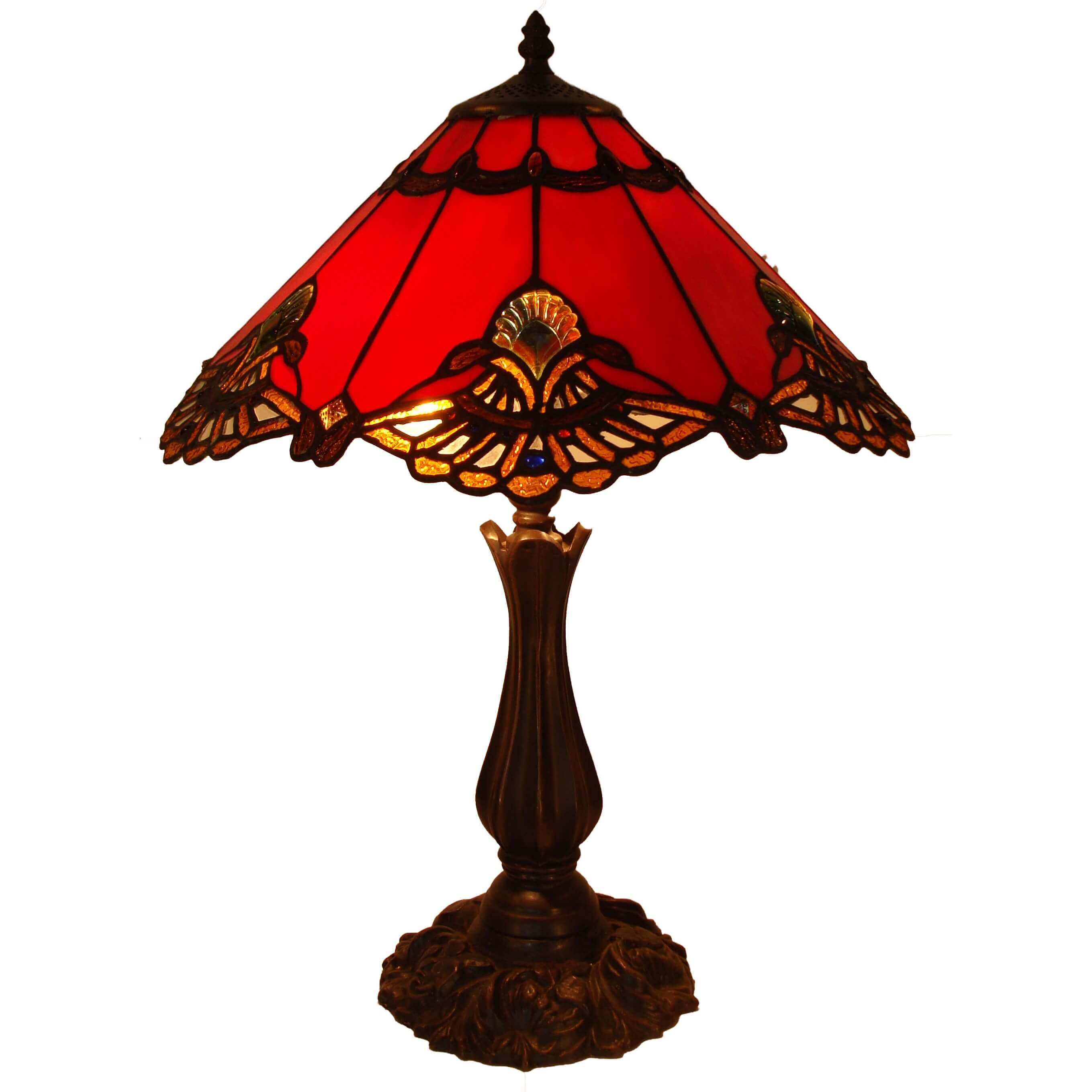 Triangle Aurora Tiffany Glass Table Lamp LARGE (Available in 4 Colors)