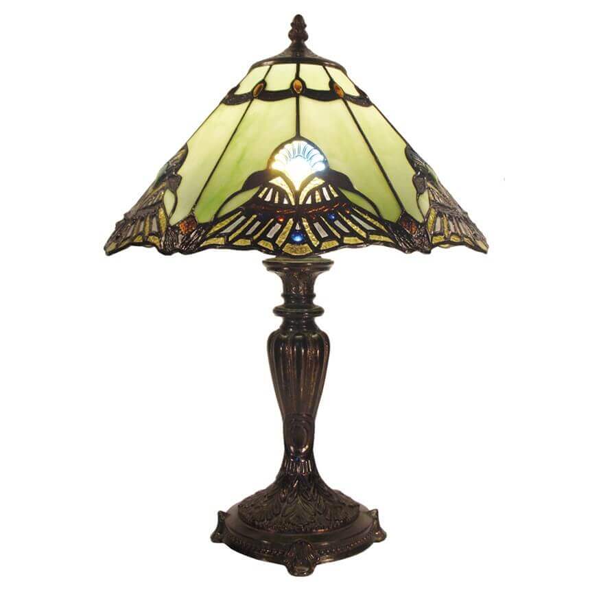 Triangle Aurora Tiffany Glass Table Lamp SMALL (Available in 4 Colors)