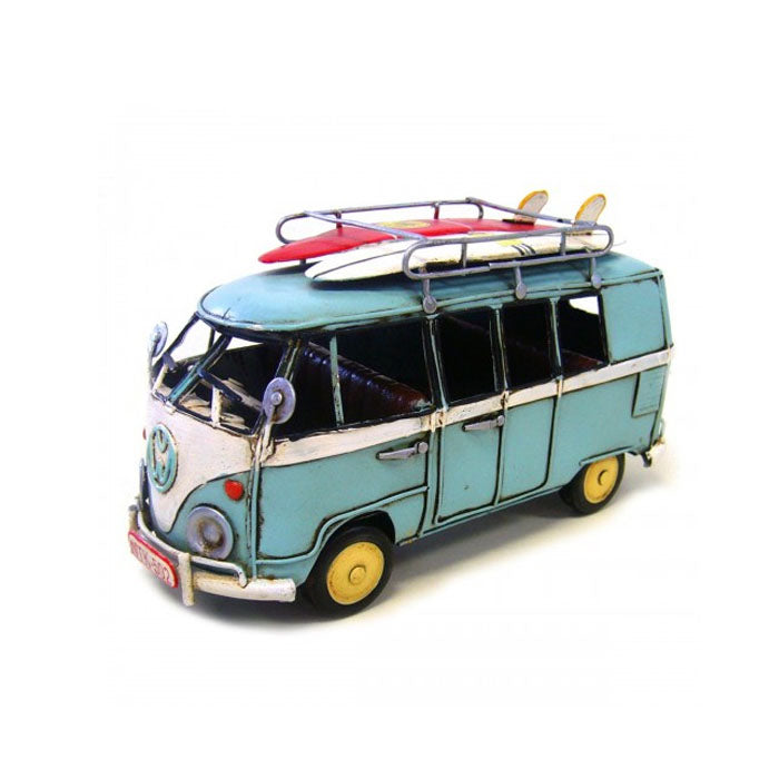 VW Kombi Van with 2 Surfboards Decor 20cms (Available in 3 Colors)