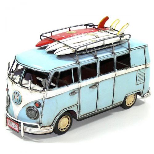 VW Kombi Van with 3 Surfboards Decor 32cms (Available in 3 Colors)
