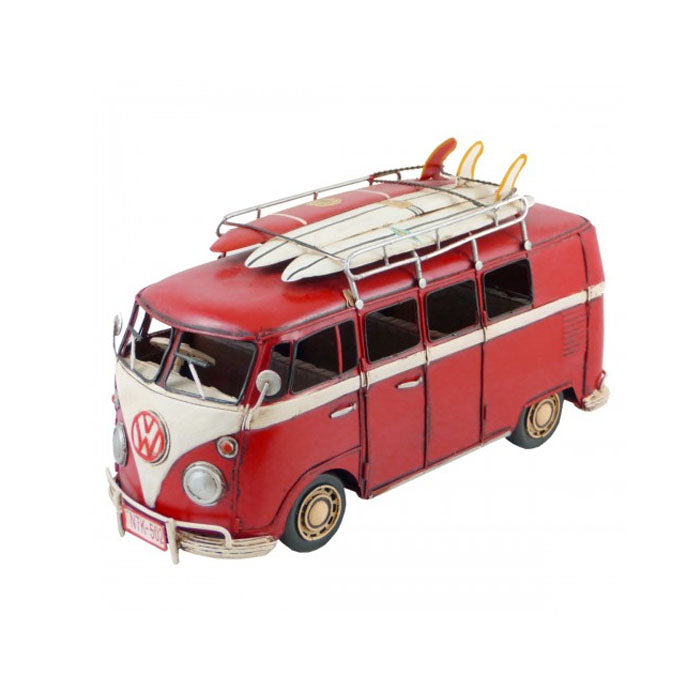 VW Kombi Van with 3 Surfboards Decor 32cms (Available in 3 Colors)
