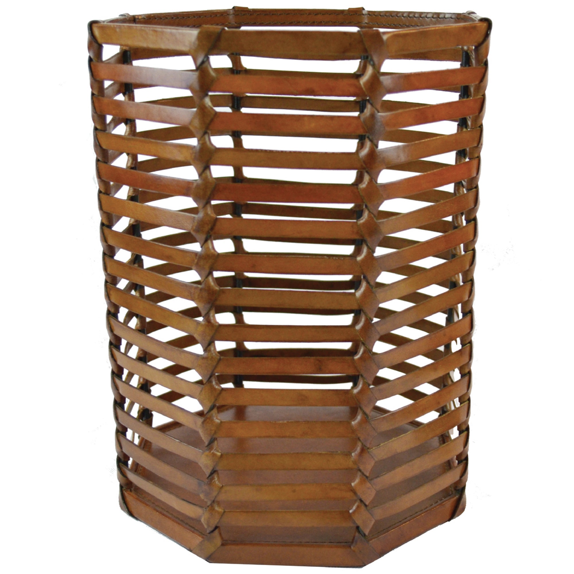 Artisanal Leather Waste Bin (2 Colors to Choose)