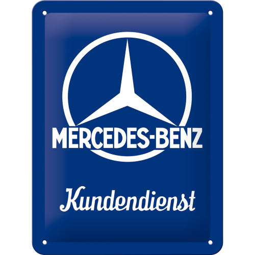 Mercedes Benz Logo Kundendienst Metal Sign (Available in 2 Sizes)