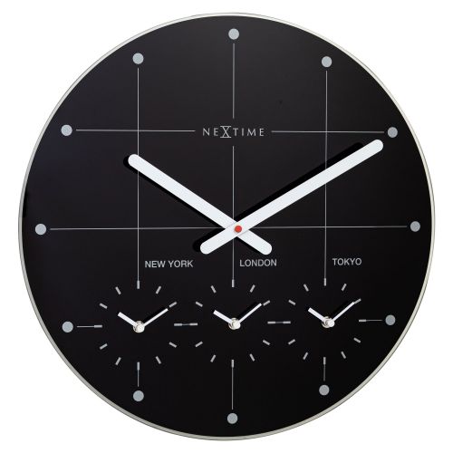 NeXtime Multi City Wall Clock 43cm (Available in 2 Colors)