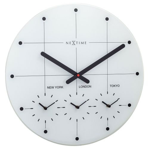 NeXtime Multi City Wall Clock 43cm (Available in 2 Colors)