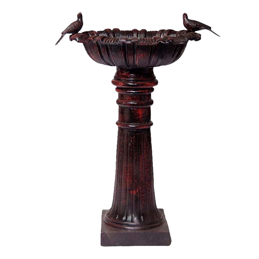 Cast Iron Lotus Bowl Bird Bath (Available in 2 Colors)