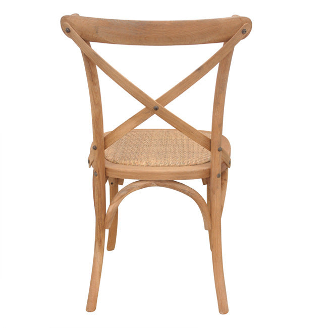 Crossback Rattan Dining Chair - Natural Bentwood