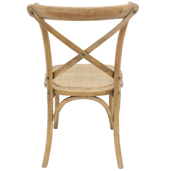 Crossback Rattan Dining Chair - Natural